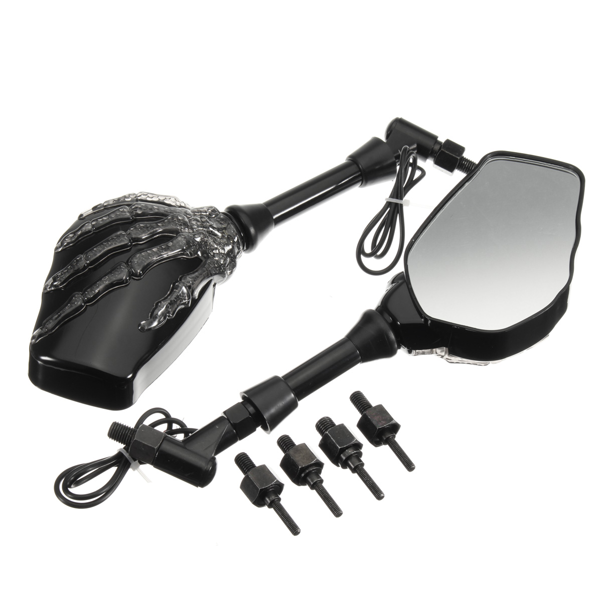 8mm-10mm-Pair-Skull-Hand-LED-Turn-Signal-Motorcycle-Mirrors-For-Harley-Cruiser-1188491