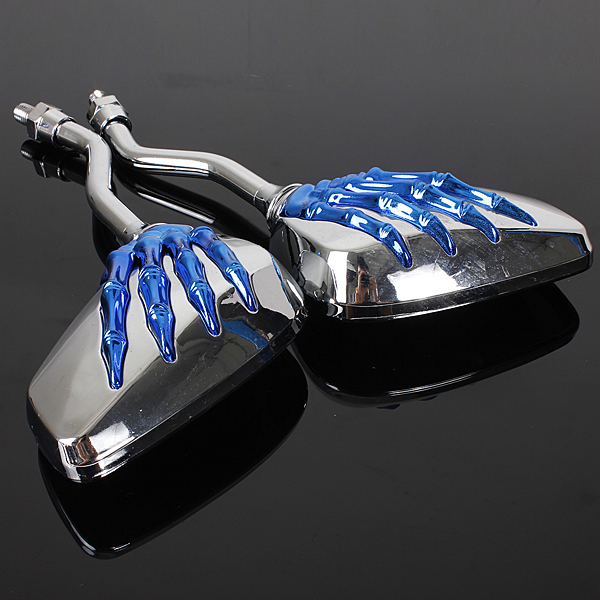 8mm-Motorcycle-Motor-Bike-Rear-View-Skeleton-Skull-Hand-Claw-Side-Mirror-942601