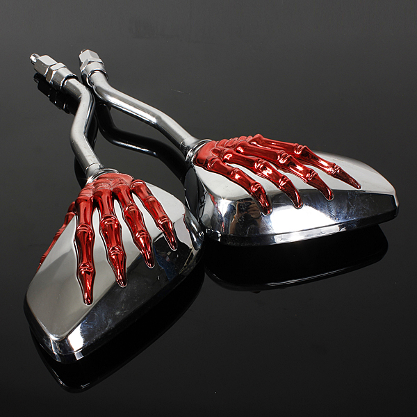8mm-Motorcycle-Motor-Bike-Rear-View-Skeleton-Skull-Hand-Claw-Side-Mirror-942601