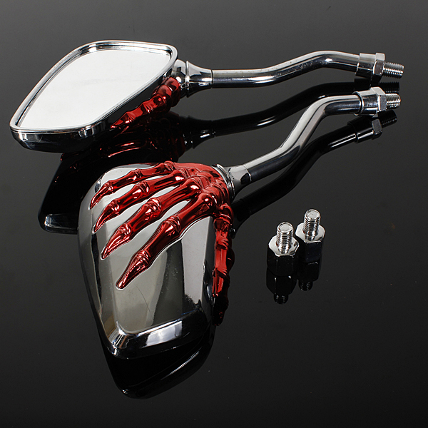 8mm-Motorcycle-Motor-Bike-Rear-View-Skeleton-Skull-Hand-Claw-Side-Mirror-942601