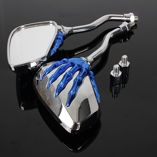 8mm-Motorcycle-Motor-Bike-Rear-View-Skeleton-Skull-Hand-Claw-Side-Mirror-942601