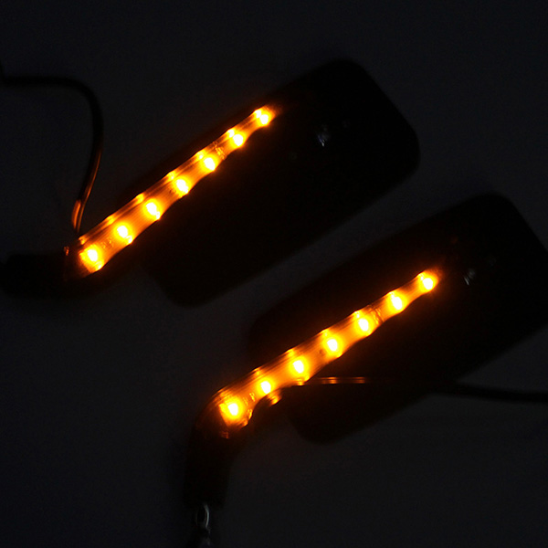 8mm10mm-Pair-Motorcycle-LED-Turn-Signal-Rear-View-Mirrors-Square-Black-Universal-1171664