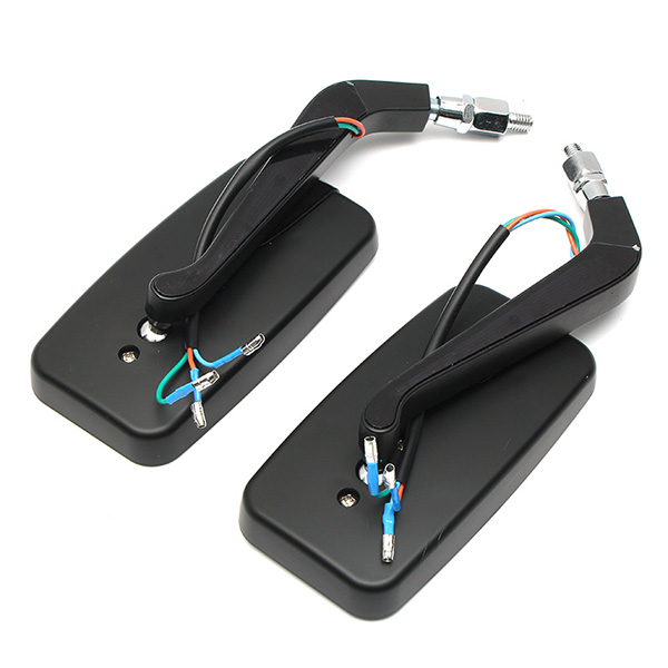 8mm10mm-Pair-Motorcycle-LED-Turn-Signal-Rear-View-Mirrors-Square-Black-Universal-1171664