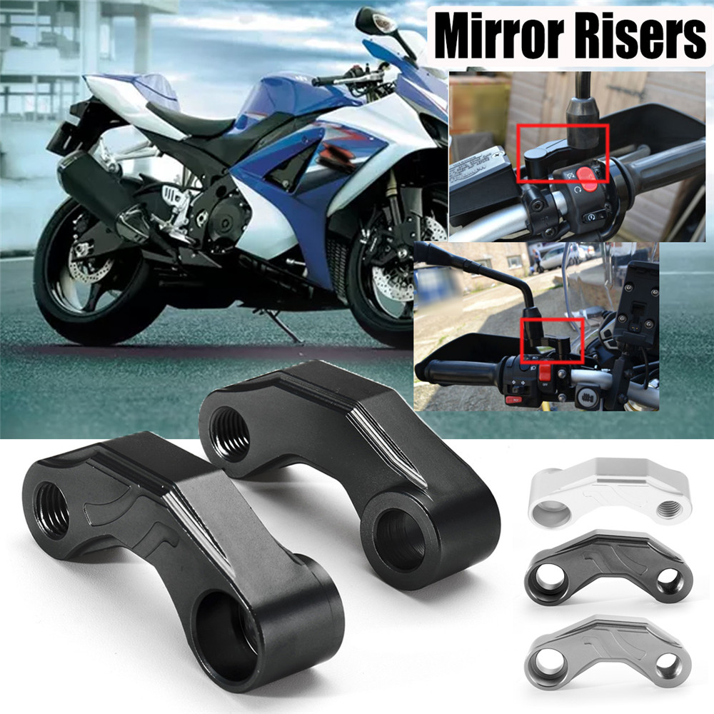 8mm10mm-Universal-Aluminum-Alloy-Motorcycle-Rearview-Mirrors-Risers-Extenders-1386834