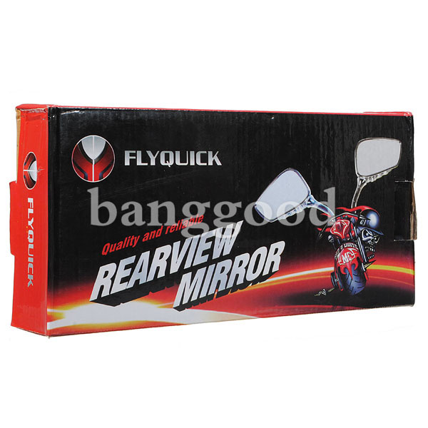 Chrome-Motorcycle-Skull-Mirror-For-Harley-Softail-Dyna-Black-33915