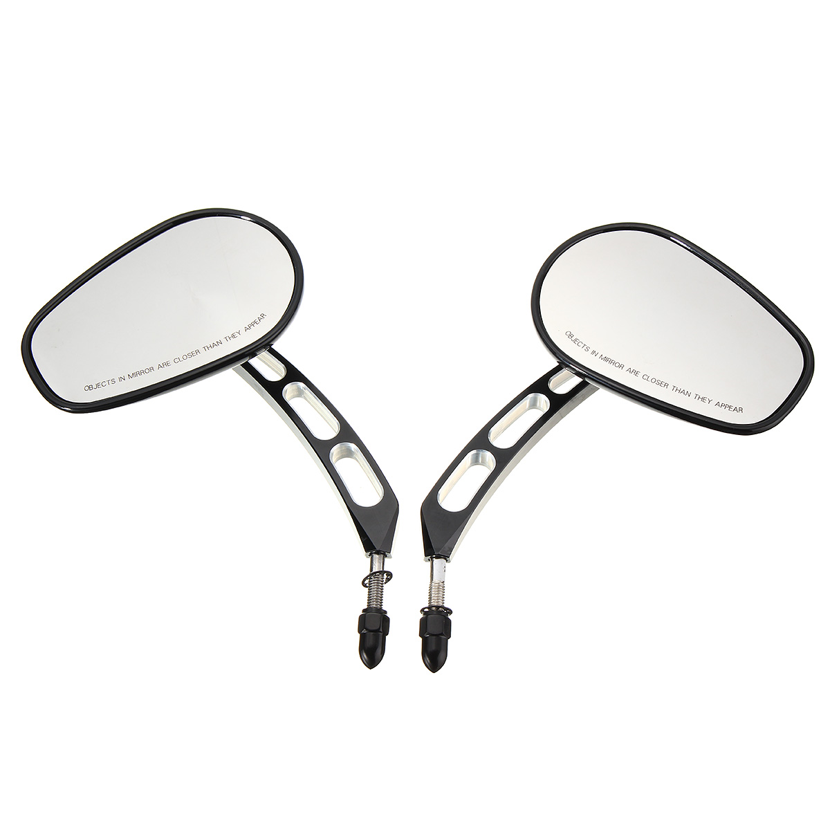 Edge-Cut-Rearview-Side-Mirrors-Black-For-Harley-Sportster-Softail-Touring-Dyna-1223400