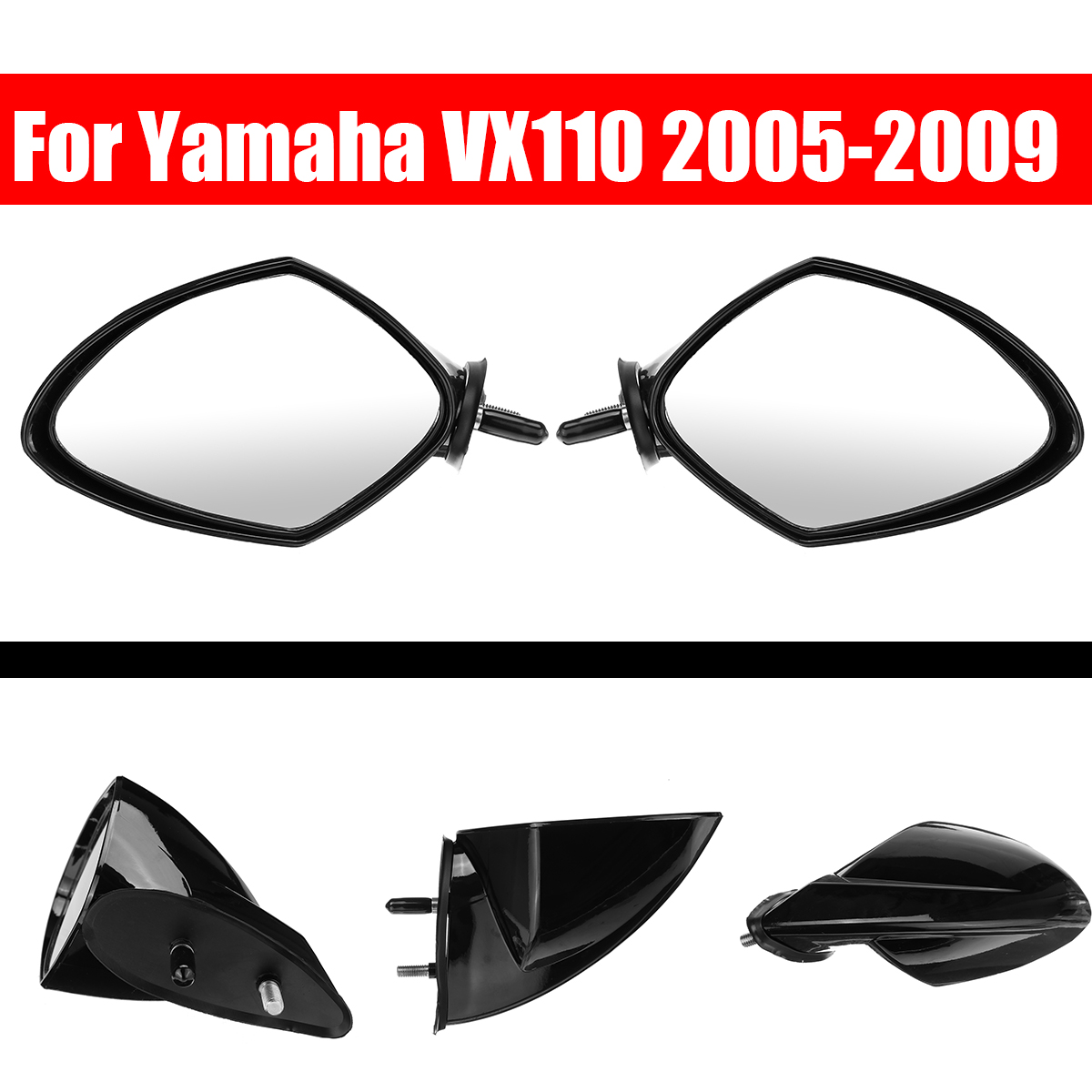LeftRight-Side-Rearview-Mirrors-For-Yamaha-05-09-WaveRunner-VX110-Deluxe-Motorboat-1784243
