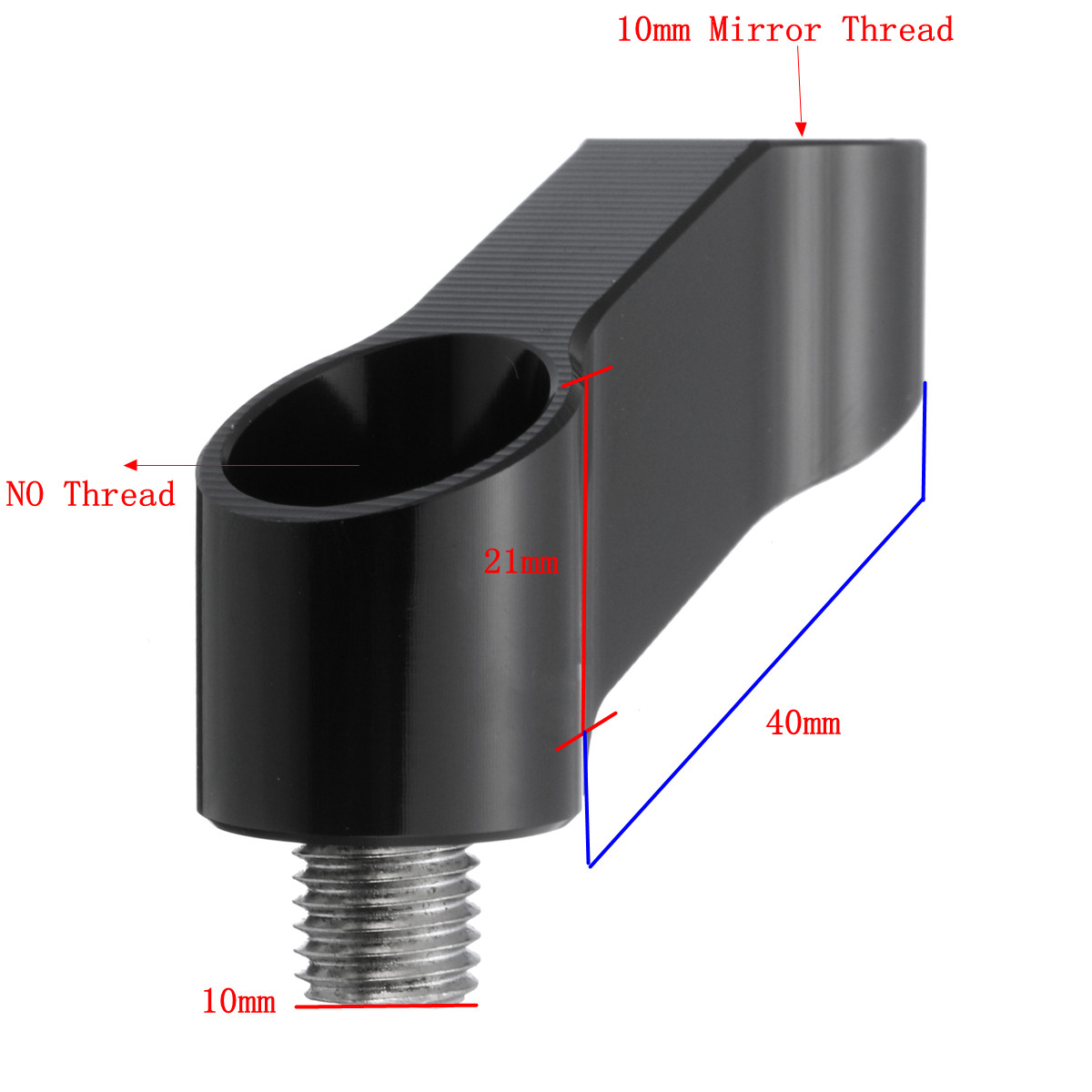M10-10mm-CNC-Motorcycle-Handlebar-Mount-Mirror-Riser-Extender-Adaptor-Adapter-1051735