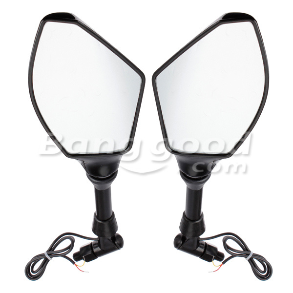 Motorcycle-Black-Turn-Light-LED-Side-Mirrors-10mm-Installation-Screws-74322