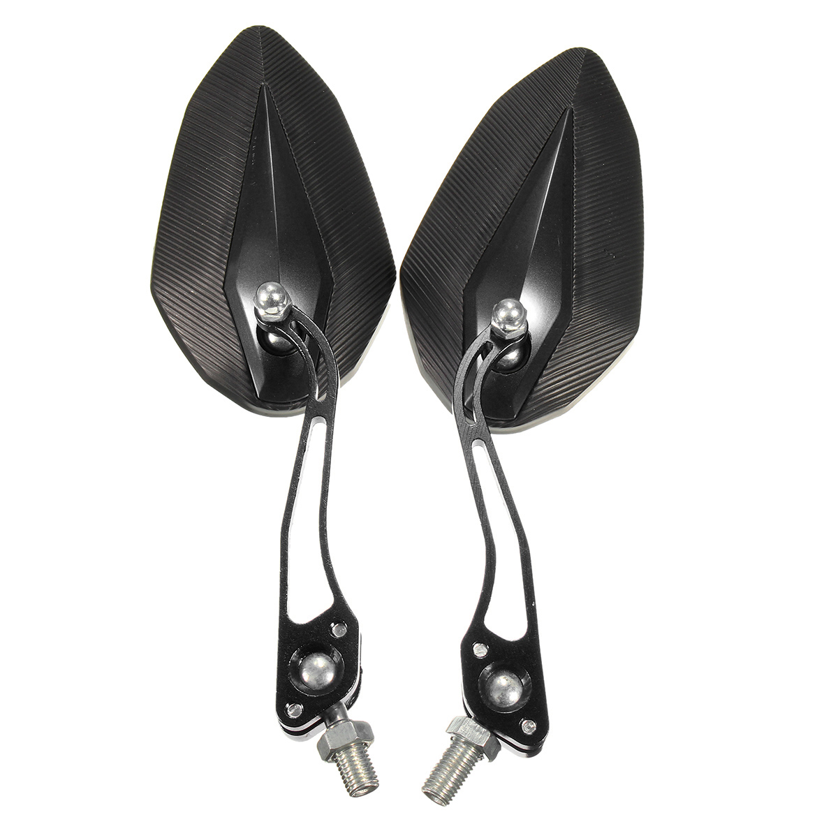 Motorcycle-Rear-View-Side-Mirrors-Aluminum-10mm-8mm-Screw-Universal-1064531