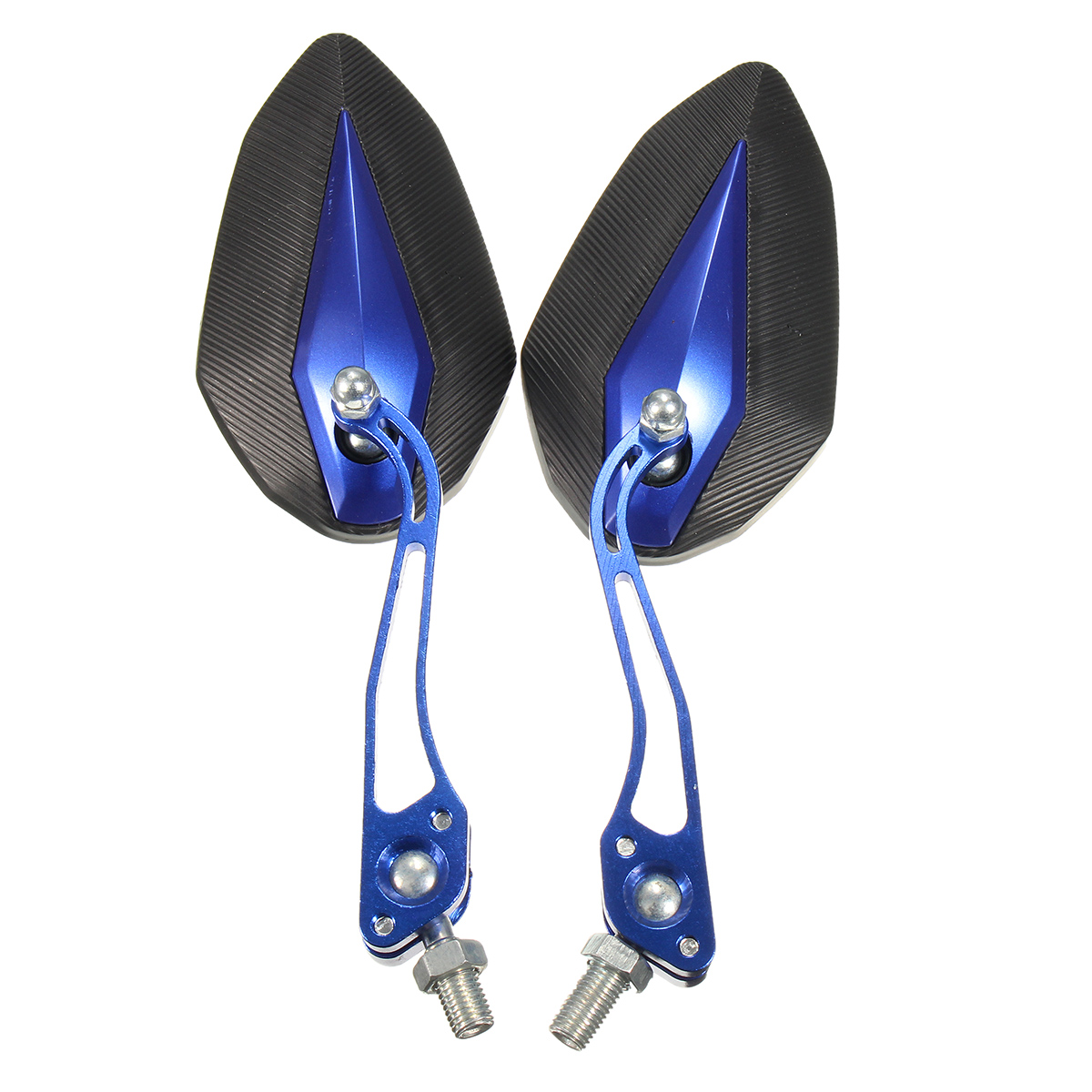 Motorcycle-Rear-View-Side-Mirrors-Aluminum-10mm-8mm-Screw-Universal-1064531