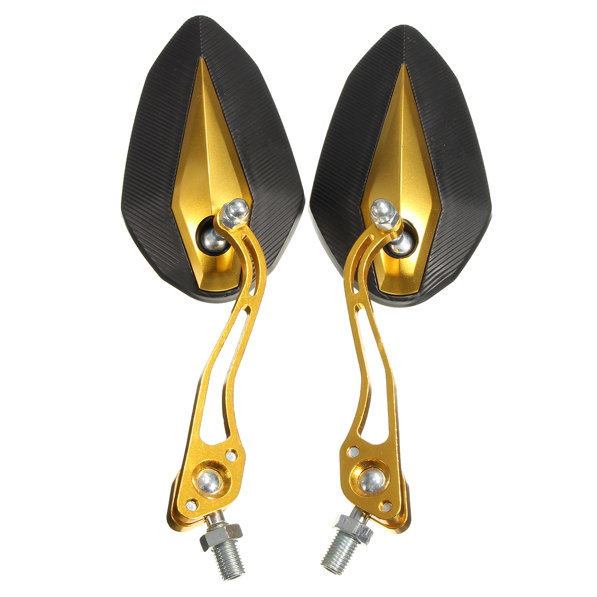 Motorcycle-Rear-View-Side-Mirrors-Aluminum-10mm-8mm-Screw-Universal-1064531