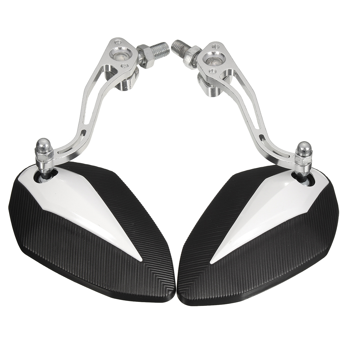 Motorcycle-Rear-View-Side-Mirrors-Aluminum-10mm-8mm-Screw-Universal-1064531