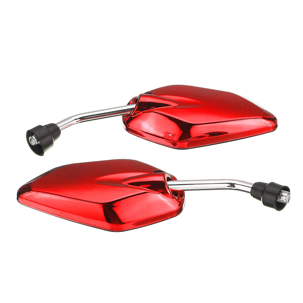 Pair-10MM-Universal-Motorcycle-Motorbike-Side-Rearview-Mirror-Clear-Aluminum-New-1667207
