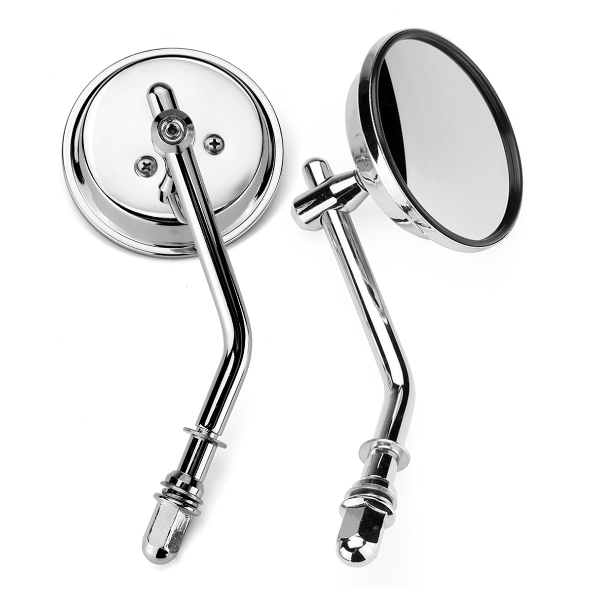 Pair-3quot-Round-Motorcycle-Rear-View-Mirrors-Aluminum-Classic-Retro-For-Davidson-Ryca-XL-Sportster--1166986