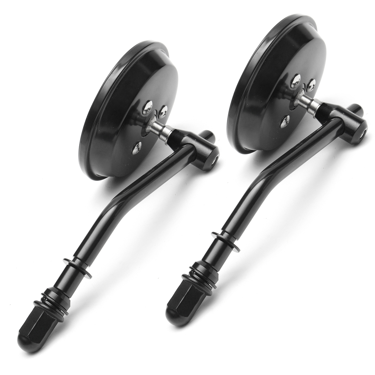 Pair-3quot-Round-Motorcycle-Rear-View-Mirrors-Aluminum-Classic-Retro-For-Davidson-Ryca-XL-Sportster--1166986