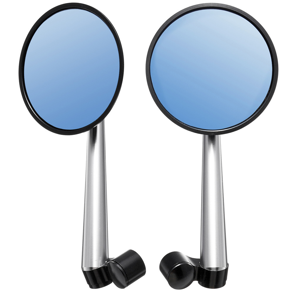 Pair-Aluminum-Alloy-Motorcycle-Scooter-Handlebar-Rearview-Side-Blue-Mirrors-1343446