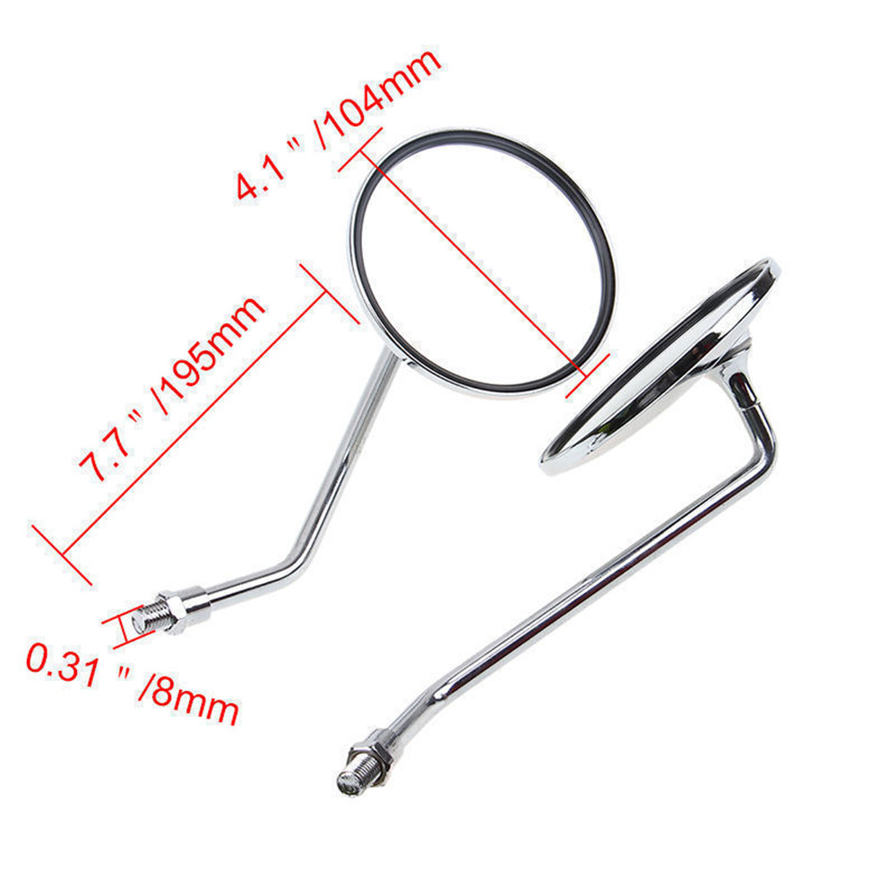 Pair-Back-View-Motorcycle-Mirrors-Electric-Bicycle-Rearview-Mirrors-Moped-8mm-Round-1324236