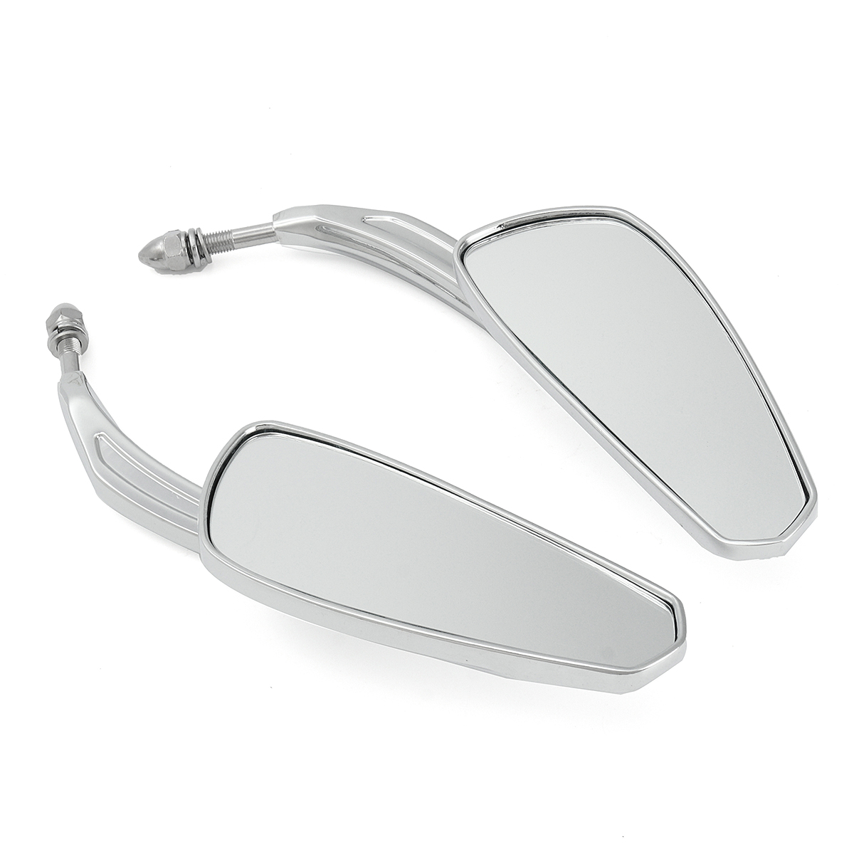 Pair-Motorcycle-Rear-View-Mirror-Chrome-For-Harley-Sportster-Softail-Road-King-Glide-1223405
