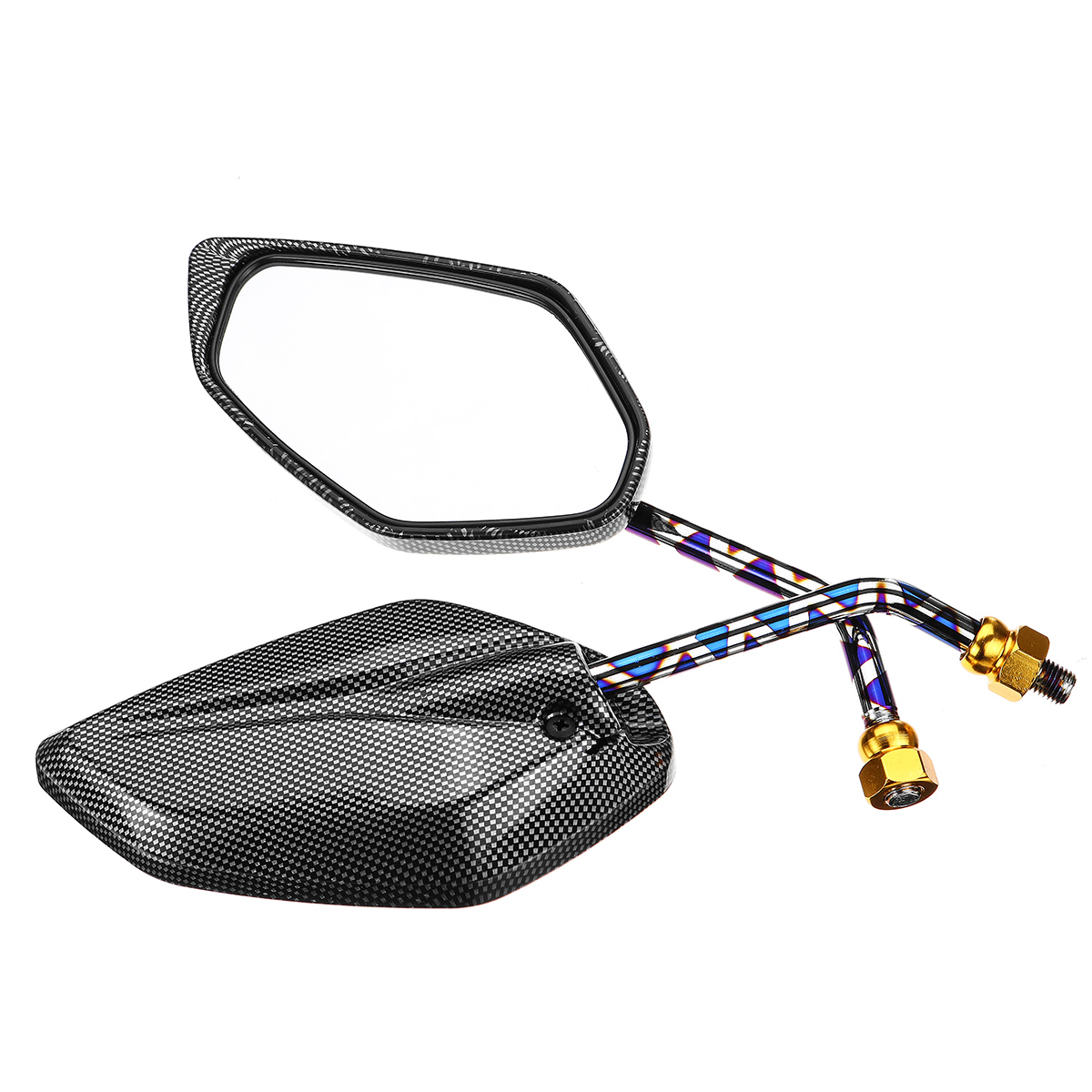 Pair-Stainless-Steel-Motorcycle-Rearview-Mirror-For-10mm-Mirror-Hole-1632785
