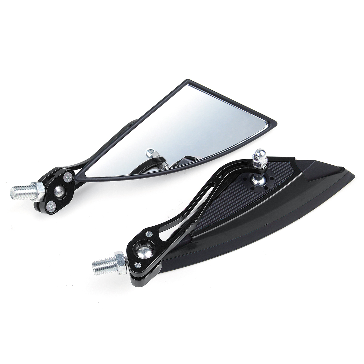 Pair-Universal-Motorcycle-Aluminum-Rod-Rearview-Side-Mirrors-Triangle-1579176
