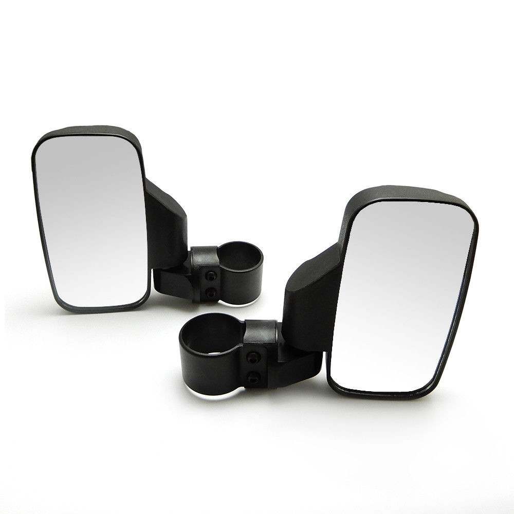 Pair-Universal-Motorcycle-Mirrors-UTV-Handle-Bar-Side-Rear-View-Mirrors-Shockproof-1320085