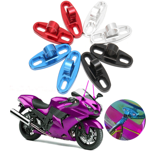 Rear-View-Mirror-Fairing-Adapter-Holder-Mount-Motorcycle-Universal-Pair-1134750