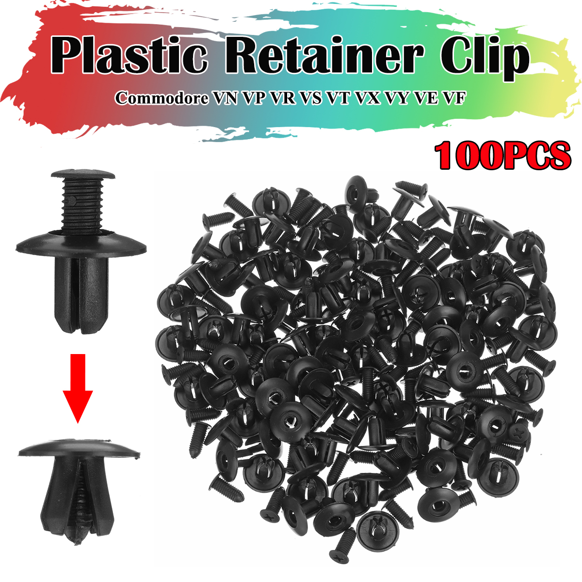 100PCS-Plastic-Trim-Clip-Push-Retainer-Rivets-Fastener-For-Holden-Commodore-VE-1825552