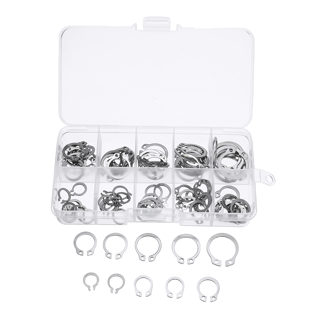 100Pcs-Stainless-C-Type-Circlip-Retaining-Snap-Ring-Circlip-Assortment-Kit--Box-1574222