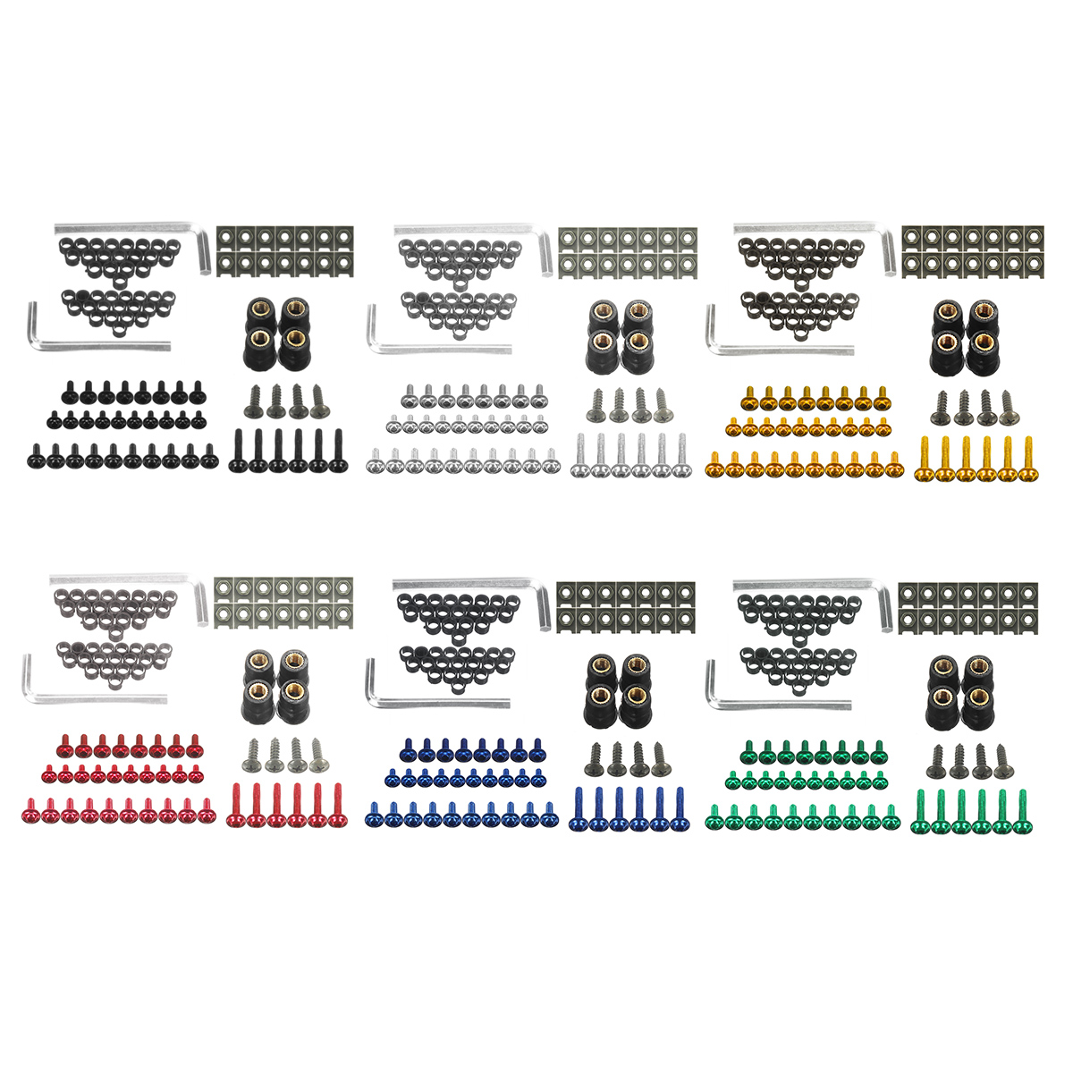 107pcs-Motorcycle-Aluminum-Fairing-Bolt-Kit-Fastener-Clip-Screw-Washers-6-Colors-1718476