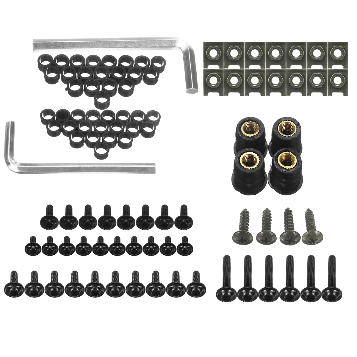 107pcs-Motorcycle-Aluminum-Fairing-Bolt-Kit-Fastener-Clip-Screw-Washers-6-Colors-1718476