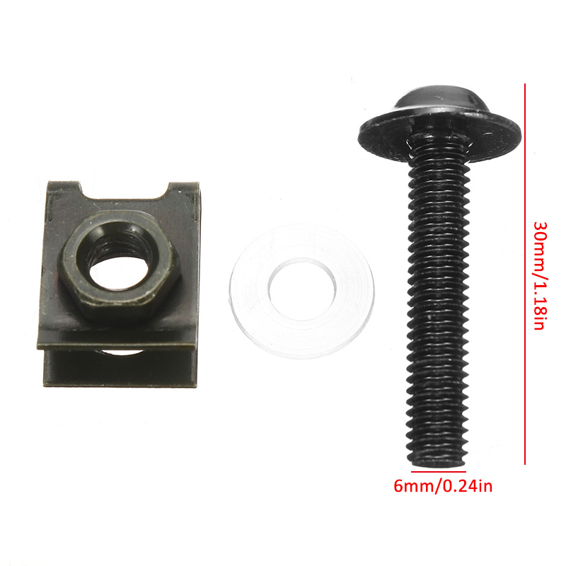10Pcs-M6-Motorcycle-Bolts-Spire-Speed-Fastener-Clips-Screw-Spring-Nuts-630mm-1718368