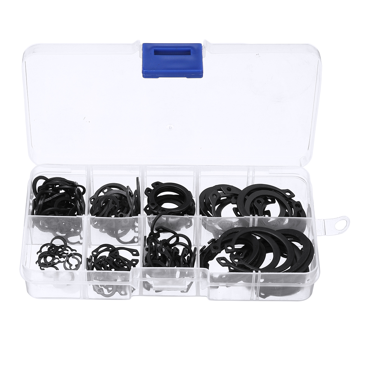 160Pcs-C-Clips-C-type-Circlip-Snap-Ring-Heavy-Duty-Retaining-Set-Assortment-Black-Ring-8-Sizes-1574224