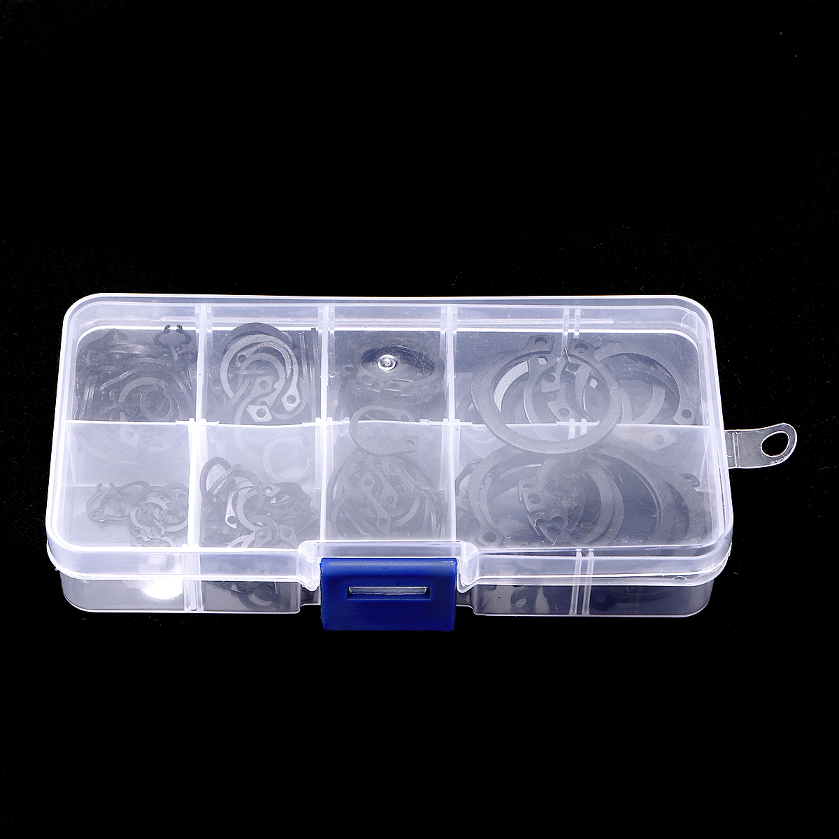 160Pcs-C-Clips-C-type-Circlip-Snap-Ring-Heavy-Duty-Retaining-Set-Assortment-Black-Ring-8-Sizes-1574224