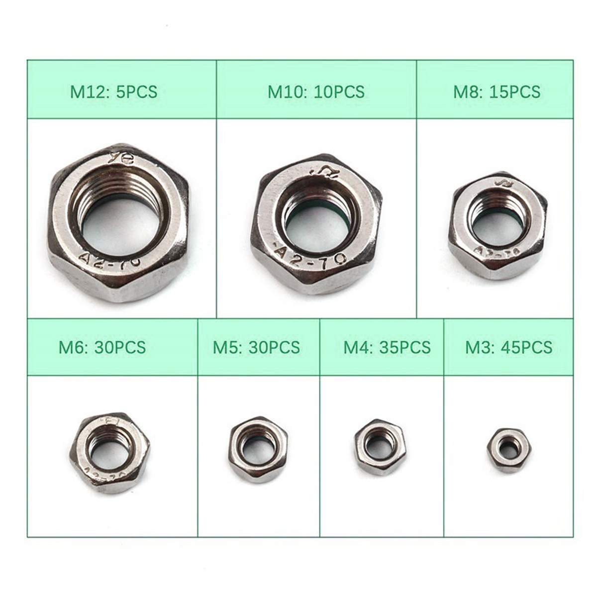 170Pcs-Stainless-Steel-Lock-Nut-Assortment-M345681012-Nylon-Insert-Kit-1713402