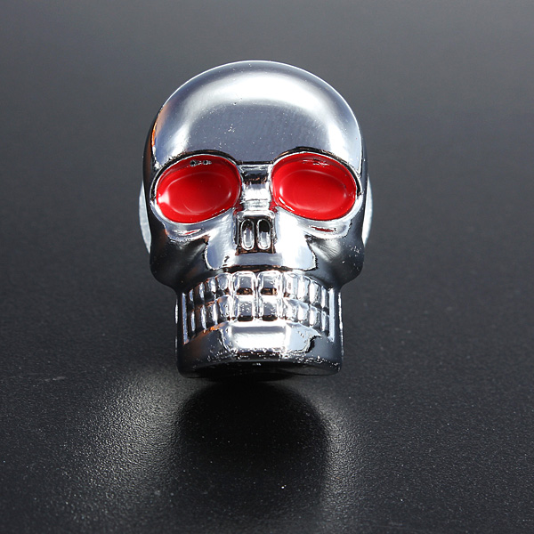 2-X-Chrome-Skull-License-Plate-Frame-Screws-Bolt-957319