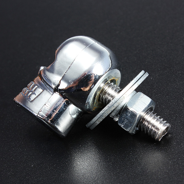 2-X-Chrome-Skull-License-Plate-Frame-Screws-Bolt-957319
