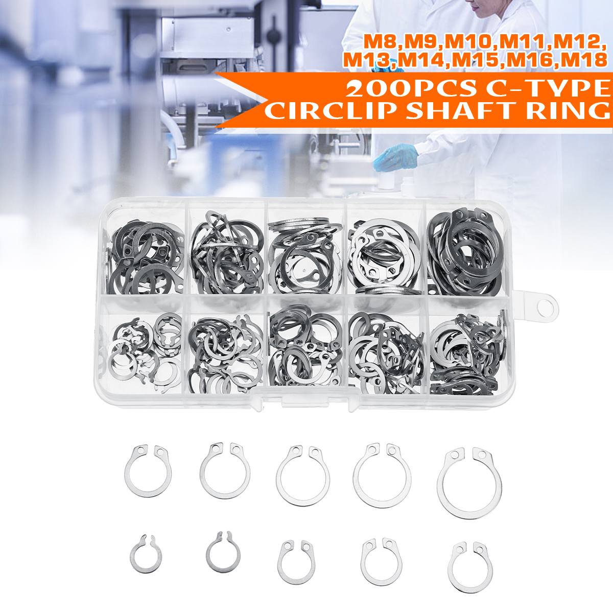 200Pcs-Boxed-304-Stainless-Steel-Shaft-with-Circlip-Ring-C-type-Circlip-M8-M18-1574226