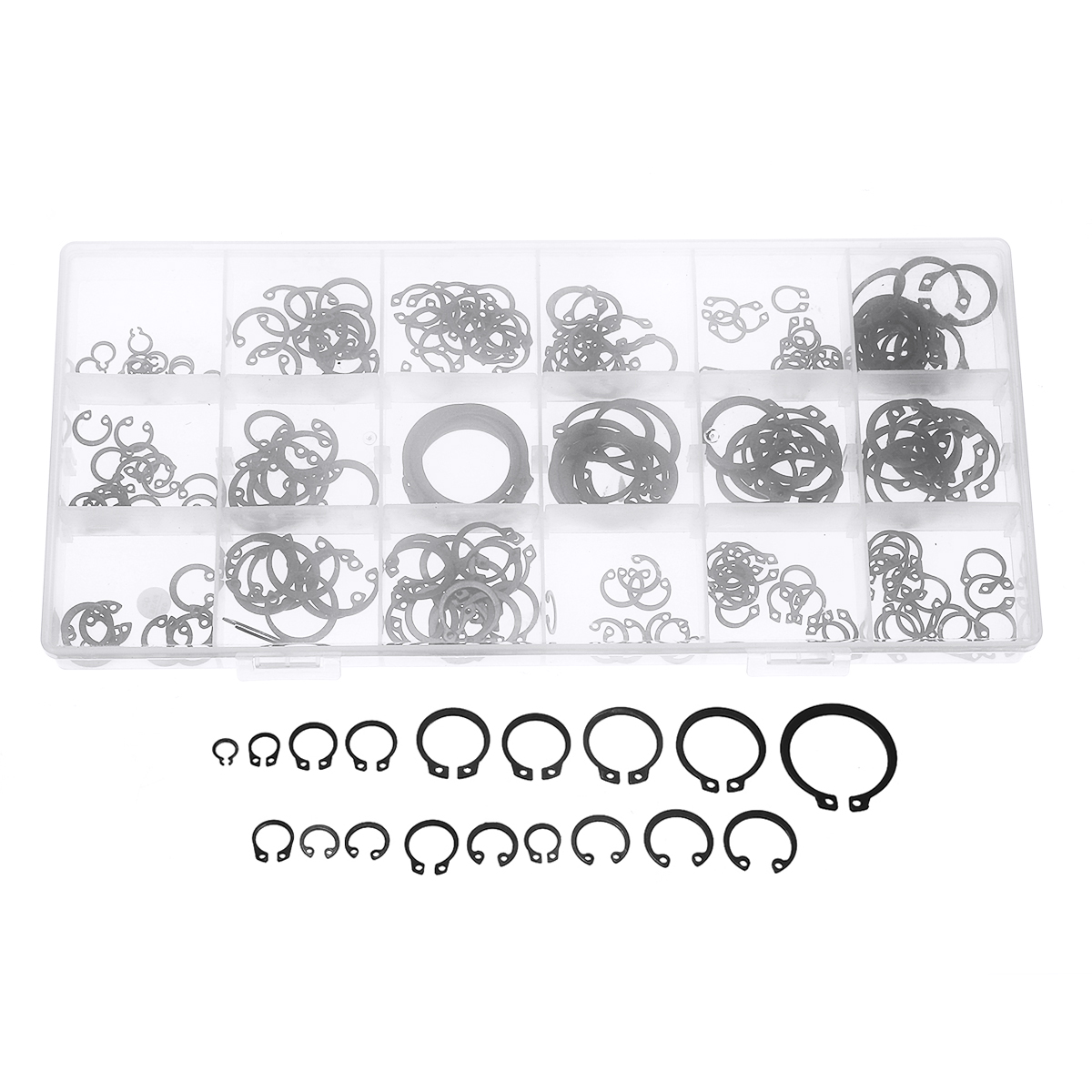 225Pcs-C-Clip-Snap-C-type-Circlip-Kit-External-Retaining-Ring-Assortment-Set-Black-1574245