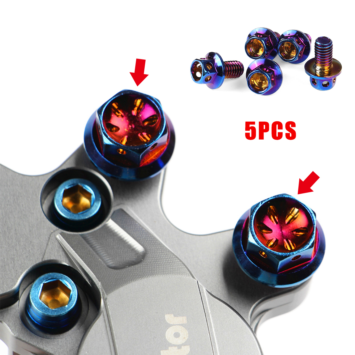 5pcs-10-50mm-M6-Titanium-Plated-Motocycle-Screw-Bolts-Hexagon-Head-1758157