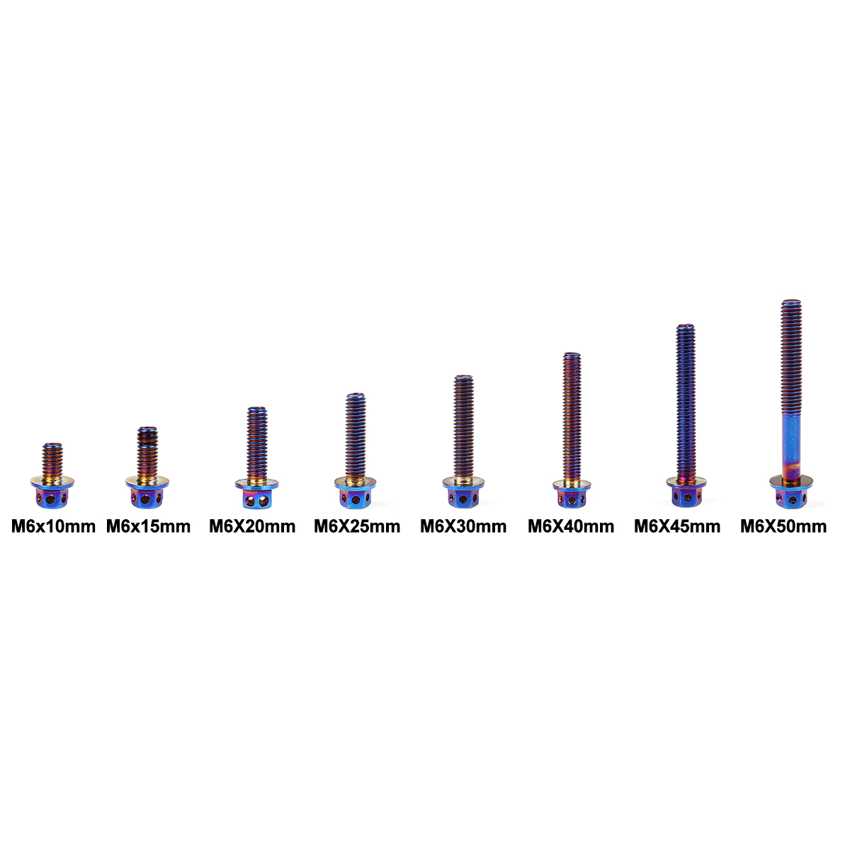 5pcs-10-50mm-M6-Titanium-Plated-Motocycle-Screw-Bolts-Hexagon-Head-1758157