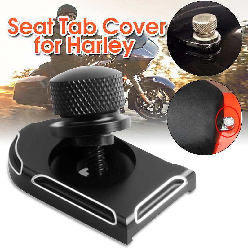 Beveled-Seat-Bolt-Tab-Screw-Mount-Knob-Cover-For-Harley-Touring-FLHT-FLHR-Dyna-1410513