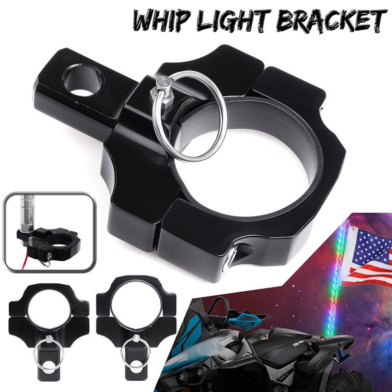 Quick-Release-175inch2inch-Whip-Flagpole-Light-Bracket-ATV-Mount-Black-Cast-Aluminum-1462975