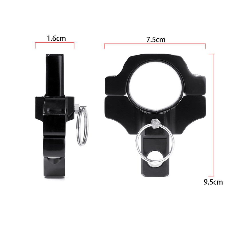 Quick-Release-175inch2inch-Whip-Flagpole-Light-Bracket-ATV-Mount-Black-Cast-Aluminum-1462975