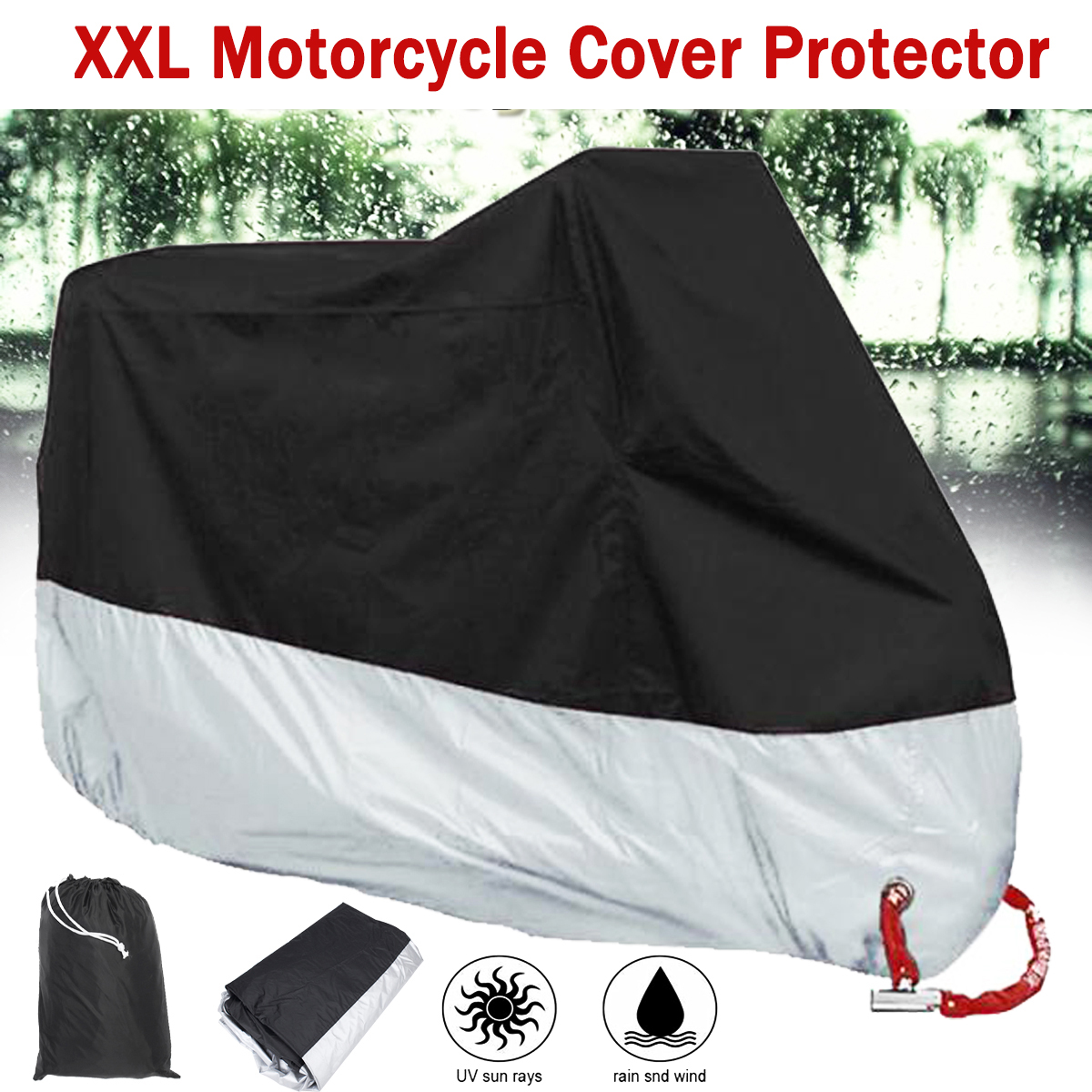 265x105x125CM-XXL-Motorcycle-Cover-Waterproof-Rain-Dust-UV-Protector-All-Weather-Rain-Heavy-Duty-1322273