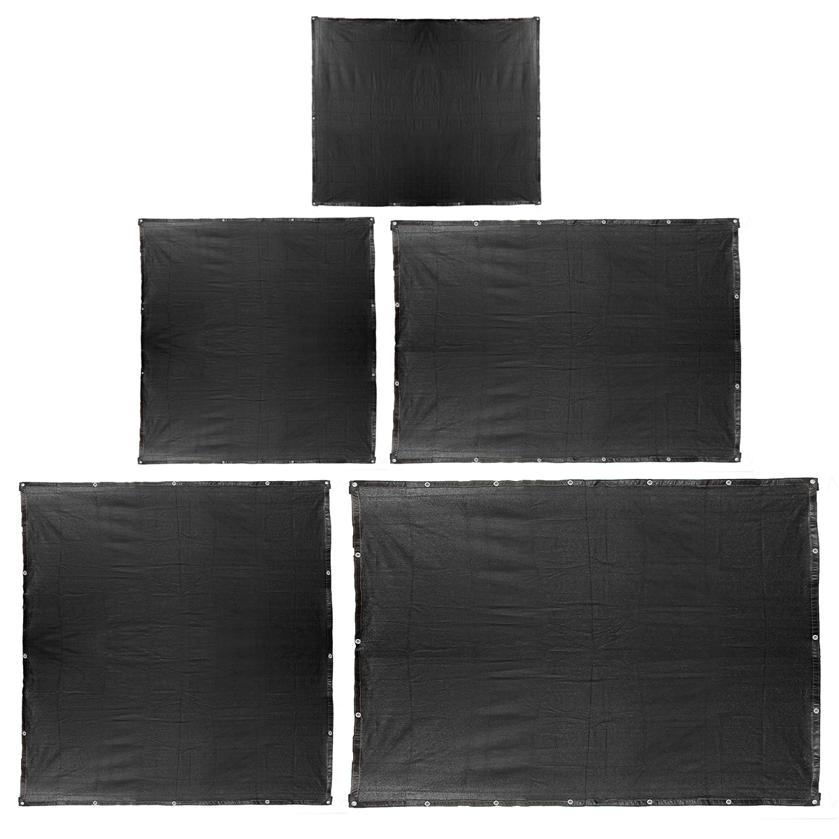 Black-Kennel-House-Cover-Shade-Cage-Shelter-UV-Rated-Grommet-1709668