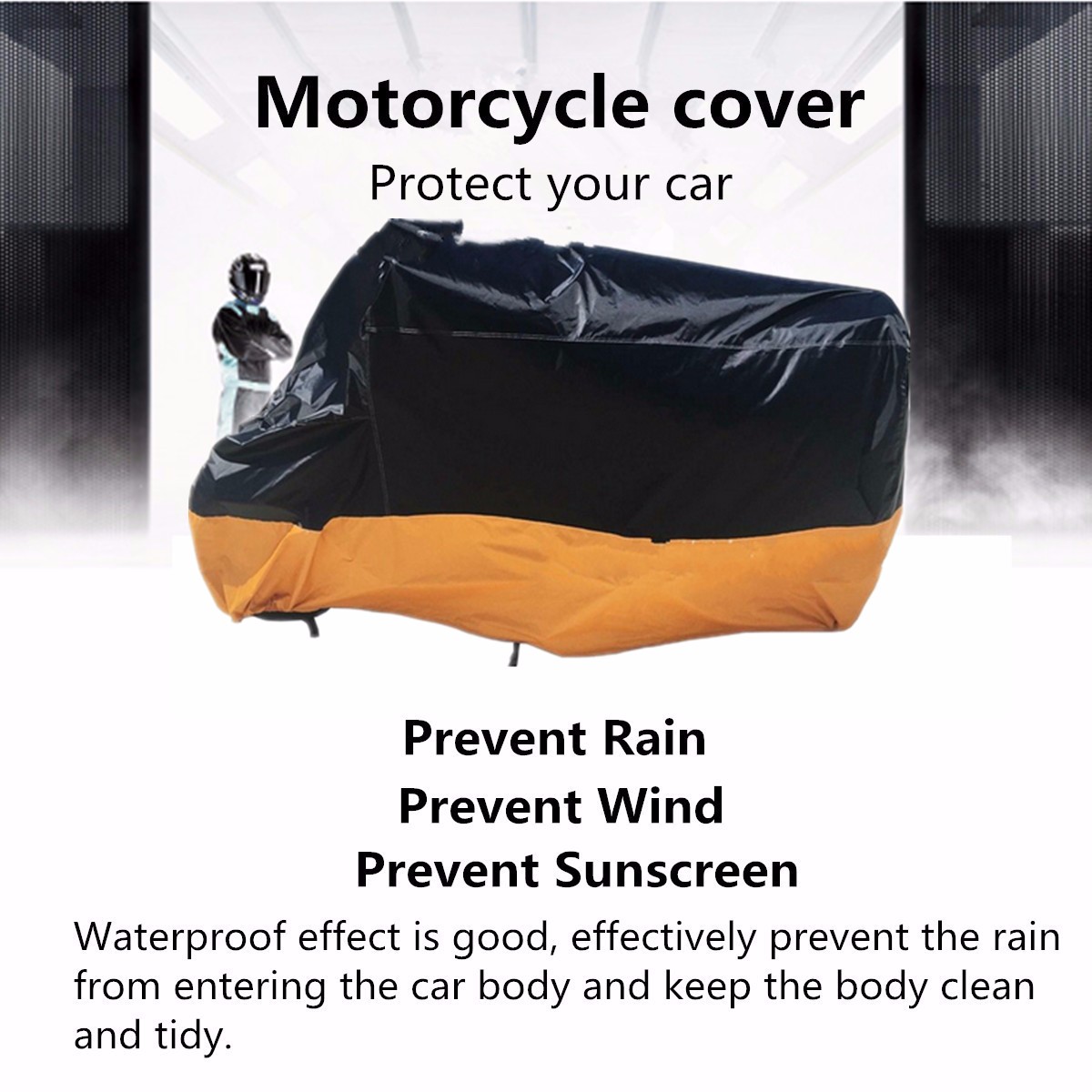 Motorcycle-Waterproof-Cover-Scooter-Rain-Dust-Cover-Orange-Black-M-XL-1110555