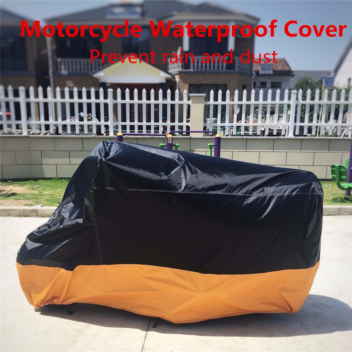 Motorcycle-Waterproof-Cover-Scooter-Rain-Dust-Cover-Orange-Black-M-XL-1110555