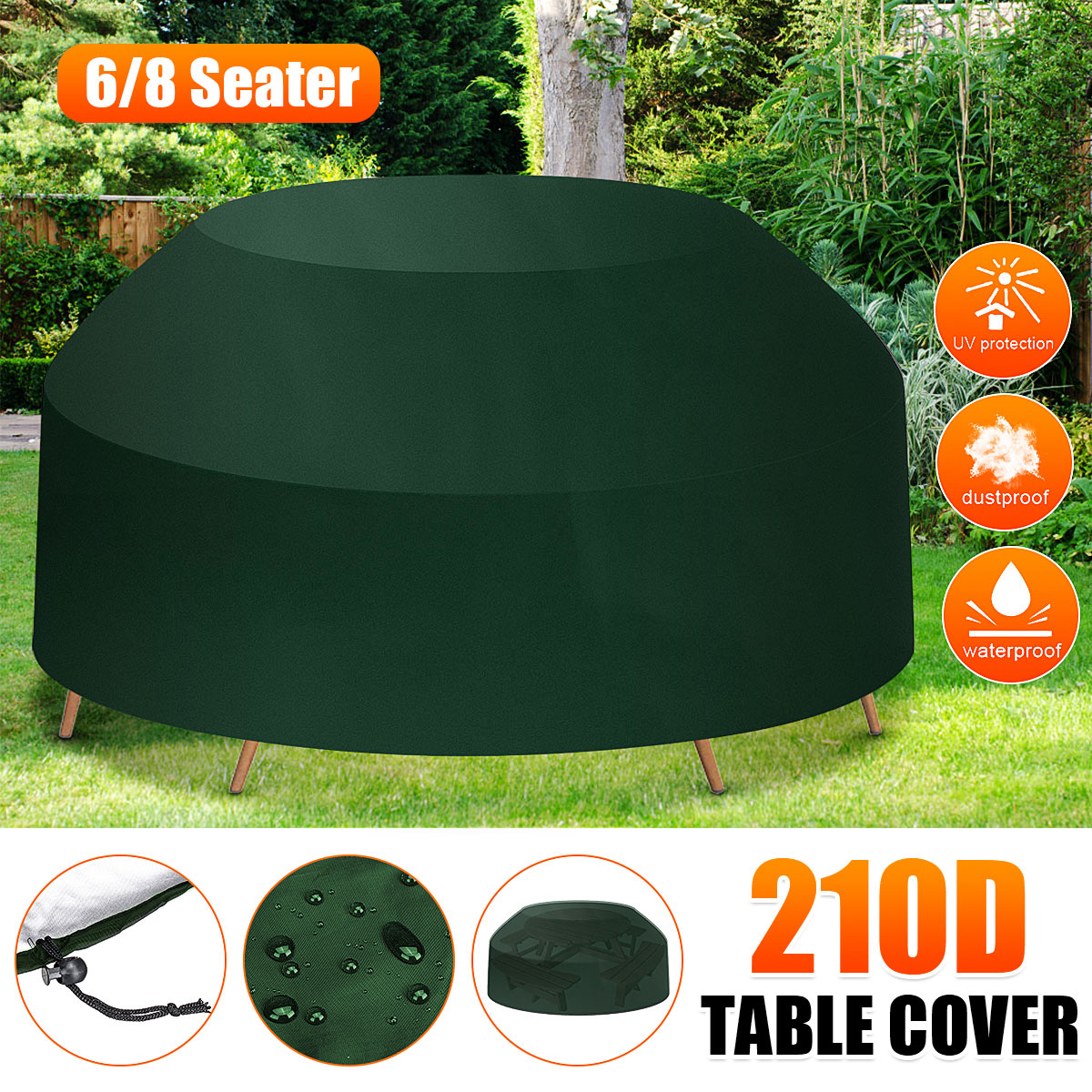 Waterproof-Outdoor-Motorcycle-Dustproof-Cover-68-Seater-Round-Tablecloth-Home-Picnic-Table-Green-1697498