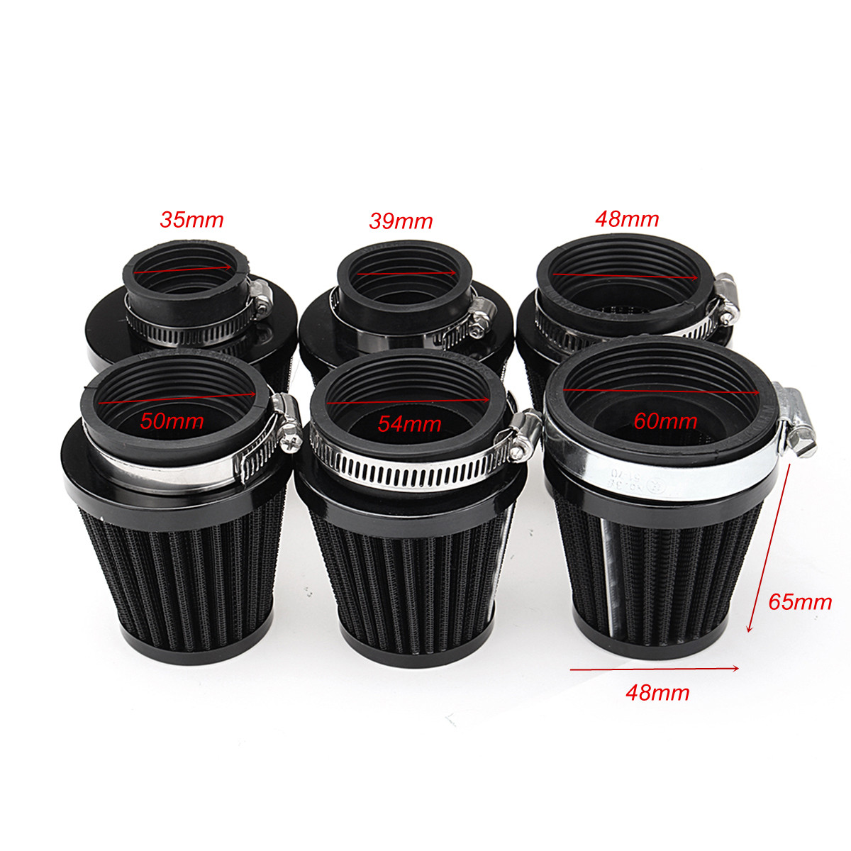 35mm39mm48mm50mm54mm60mm-Air-Filter-Cleaner-For-Motorcycle-ATV-Dirt-Bike-Quad-Scooter-1356901